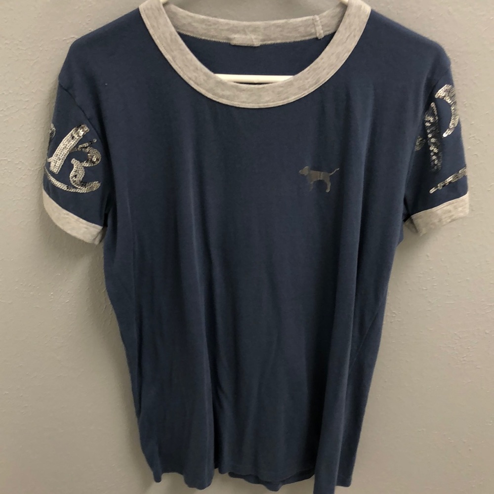 Pink by Victoria Secret bling sleeve top